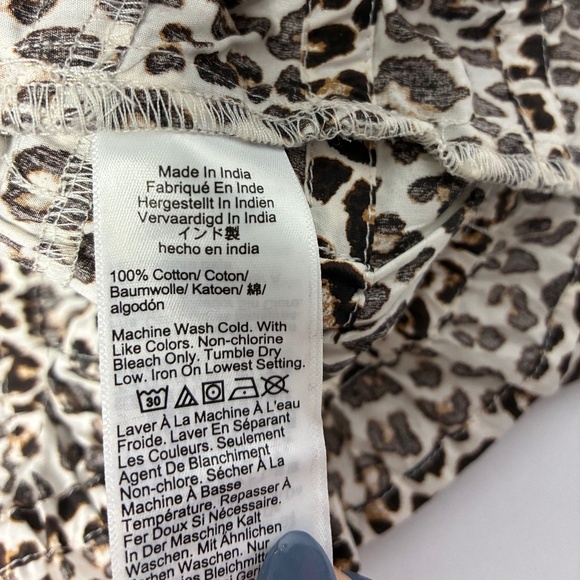 J.Crew Leopard Print Smocked Peplum Top XS NWT – Regenerative Cotton - Picture 10 of 11